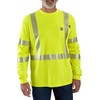 image:imageCarhartt Mens FR HV Force Loose LS Class 3 TShirtBrite Lime