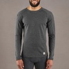 image:imageCarhartt Mens Force Midweight SyntheticMerino Wool Blend Base Layer Crewneck Pocket TopDark Black Heather