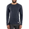 image:imageCarhartt Mens Force Midweight SyntheticMerino Wool Blend Base Layer Crewneck Pocket TopDeep Navy Heather