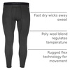 image:imageCarhartt Mens Force Midweight SyntheticMerino Wool Blend Base Layer PantBlack Heather