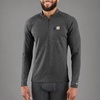 image:imageCarhartt Mens Force Midweight SyntheticMerino Wool Blend Base Layer QuarterZip Pocket TopBlack Heather