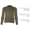 image:imageCarhartt Mens Force Midweight SyntheticMerino Wool Blend Base Layer QuarterZip Pocket TopBurnt Olive Heather