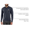image:imageCarhartt Mens Force Midweight SyntheticMerino Wool Blend Base Layer QuarterZip Pocket TopNavy Heather