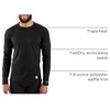 image:imageCarhartt Mens Force Midweight Waffle Base Layer Crewneck TopBlack