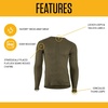 image:imageCarhartt Mens Force Midweight Waffle Base Layer Crewneck TopNavy