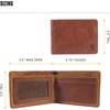 image:imageCarhartt Mens Full Grain Patina Leather Wallets Bifold and Front Pocket OptionsBlack Bifold