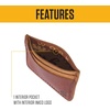 image:imageCarhartt Mens Full Grain Patina Leather Wallets Bifold and Front Pocket OptionsBrown Front Pocket