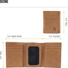 image:imageCarhartt Mens Full Grain Saddle Leather Wallets RFID Blocking Bifold Trifold and Front Pocket Options Gifts for MenBlack Trifold