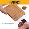 image:imageCarhartt Mens Full Grain Saddle Leather Wallets RFID Blocking Bifold Trifold and Front Pocket Options Gifts for MenCarhartt Brown Front Pocket