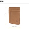 image:imageCarhartt Mens Full Grain Saddle Leather Wallets RFID Blocking Bifold Trifold and Front Pocket Options Gifts for MenCarhartt Brown Front Pocket