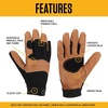 image:imageCarhartt Mens High Dexterity Reinforced Secure Cuff GloveBlack