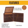 image:imageCarhartt Mens Leather Triple Stitch Wallet Durable FullGrain Leather Bifold Trifold amp Rodeo Styles Gifts for MenBlack Passcase