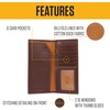 image:imageCarhartt Mens Leather Triple Stitch Wallet Durable FullGrain Leather Bifold Trifold amp Rodeo Styles Gifts for MenBlack Rodeo