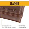 image:imageCarhartt Mens Leather Triple Stitch Wallet Durable FullGrain Leather Bifold Trifold amp Rodeo Styles Gifts for MenBlack Trifold