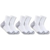 image:imageCarhartt Mens Midweight Cotton Blend Quarter Sock 3 PackWhite