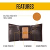 image:imageCarhartt Mens Oil Tan Leather Wallet Front Pocket Passcase amp Trifold Designs LongLasting Construction Gifts for MenTrifold