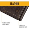 image:imageCarhartt Mens Pebble Leather Full Grain Leather Wallets Durable Design Multiple Card Slots Gifts for MenBlack Trifold