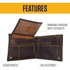 image:imageCarhartt Mens Pebble Leather Full Grain Leather Wallets Durable Design Multiple Card Slots Gifts for MenBrown Bifold