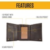 image:imageCarhartt Mens Pebble Leather Full Grain Leather Wallets Durable Design Multiple Card Slots Gifts for MenBrown Trifold
