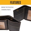 image:imageCarhartt Mens Pebble Leather Full Grain Leather Wallets Durable Design Multiple Card Slots Gifts for MenBrown Trifold