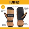 image:imageCarhartt Mens Waterproof Insulated Knit Cuff MittenBrownBlack