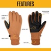 image:imageCarhartt Mens Wind Fighter ThermalLined Fleece TouchSensitive Knit Cuff GloveGray