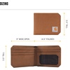 image:imageCarhartt Nylon Duck Bifold Wallet Carhartt Brown  Mens 700D Wallets RFIDBlocking with Trifold and Front Pocket OptionsCarhartt Brown Bifold