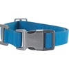 image:imageCarhartt Nylon Duck Blanket Stripe Dog Collar BrownStripe M  Pet Fully Adjustable Webbing Collars for Dogs Reflective Stitching for VisibilityMarine Blue Nylon Canvas  Webbing