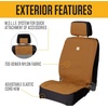 image:imageCarhartt Nylon Duck Universal Front Seat Cover Bluestone  700D Canvas Fitted Bucket Durable Seat Protection with Rain Defender CharcoalBluestone