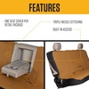 image:imageCarhartt Nylon Duck Universal Rear Bench Seat Cover Carhartt Brown  700D Canvas Automotive Covers Durable Fitted FullSize Bench Seat Protection with Rain DefenderCarhartt Brown