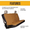 image:imageCarhartt Nylon Duck Universal Rear Bench Seat Cover Carhartt Brown  700D Canvas Automotive Covers Durable Fitted FullSize Bench Seat Protection with Rain DefenderGravel