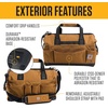 image:imageCarhartt Utility Medium Tool Bag Carhartt Brown  Onsite Durable WaterResistant Tool Storage Bag Heavyweight 14Inch 26 PocketBlack