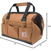 image:imageCarhartt Utility Medium Tool Bag Carhartt Brown  Onsite Durable WaterResistant Tool Storage Bag Heavyweight 14Inch 26 PocketCarhartt Brown