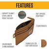 image:imageCarhartt Womens 700D Nylon Duck Zippered Wallets Bifold and Card Keeper OptionsCarhartt Brown Card Keeper