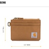 image:imageCarhartt Womens 700D Nylon Duck Zippered Wallets Bifold and Card Keeper OptionsCarhartt Brown Card Keeper