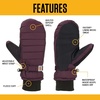 image:imageCarhartt Womens Waterproof Insulated Quilted Knit Cuff MittenCrabapple