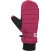 image:imageCarhartt Womens Waterproof Insulated Quilted Knit Cuff MittenCrabapple