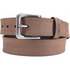 image:imageCarhartt Mens Casual Top Grain Saddle Leather Triple Stitch BeltBrown W Brushed Nickel Finish