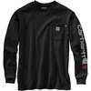 image:imageCarhartt Mens FR Force Irvine Loose LS Logo TShirtBlack