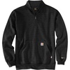 image:imageCarhartt Mens FR Force Marquette 14 Zip SweatshirtBlack Heather