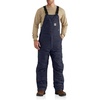 image:imageCarhartt Mens Flame Resistant Loose Fit Quick Duck Insulated Bib OverallDark Navy