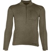 image:imageCarhartt Mens Force Midweight SyntheticMerino Wool Blend Base Layer QuarterZip Pocket TopBurnt Olive Heather