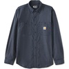 image:imageCarhartt Mens Fr Force Sun Defender Ls Plaid ShirtNavySteel