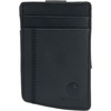image:imageCarhartt Mens Full Grain Saddle Leather Wallets RFID Blocking Bifold Trifold and Front Pocket Options Gifts for MenBlack Front Pocket