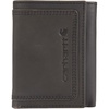 image:imageCarhartt Mens Leather Triple Stitch Wallet Durable FullGrain Leather Bifold Trifold amp Rodeo Styles Gifts for MenBlack Trifold