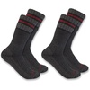 image:imageCarhartt Mens SB7742M Heavyweight SyntheticWool Blend Boot Sock 2PackBlack