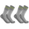 image:imageCarhartt Mens SB7742M Heavyweight SyntheticWool Blend Boot Sock 2PackHeather Grey