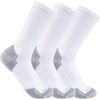 image:imageCarhartt Mens SC6203M Midweight Cotton Blend Crew Sock 3PackWhiteWhite