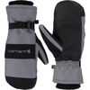 image:imageCarhartt Mens Waterproof Insulated Knit Cuff MittenDark GreyBlack