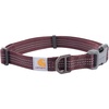 image:imageCarhartt Nylon Dog Collar Black M  Webbing Fully Adjustable with Durable Side Release Buckle and Reflective StitchingDeep Wine